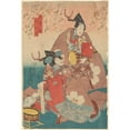 thumbnail image 2 of Toyokuni Utagawa 18x24 Gold Ornate Framed and Double Matted Museum Art Print Titled - Musicians (Late 18th Century - Early 19th Century), 2 of 4