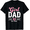 Black, variant on Girl Dad Est 2026 Pink Footprints Design Short Sleeve T-Shirt For Women Men Casual Wear Summer Gift For New Parents