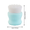 thumbnail image 2 of Manual Facial Cleansing Brush 2 In 1 Facial Cleansing Brush Gentle Silicone Exfoliating Manual Scrubber Face Brush Soft Brush, 2 of 3