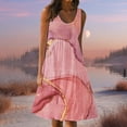 thumbnail image 2 of LYXSSBYX Sleeveless Dresses for Women Summer Women's Fashion Holiday Summer Sleeveless Printed Round Neck Party Beach Dress, 2 of 5