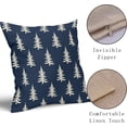 thumbnail image 4 of Christmas Pillow Covers 20x20 Set of 2 Dark Blue Xmas Tree Rustic Style Winter Print Decorative Outdoor Pillowcases Farmhouse Vintage Holiday Decorations Throw Cushion Case Decor for Couch Sofa Bed, 4 of 6