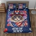 thumbnail image 2 of Patriotic Ragdoll Celebrates 4th of July Quilt Bedding Set Cat Lover Kitten Owner Gifts Idea 1 Blanket Bed Cover 2 Pillowcases - 02009, 2 of 5