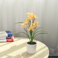 thumbnail image 3 of Artificial Potted Flower Plastic Realistic Fake Flower Home Office Decoration, 3 of 8