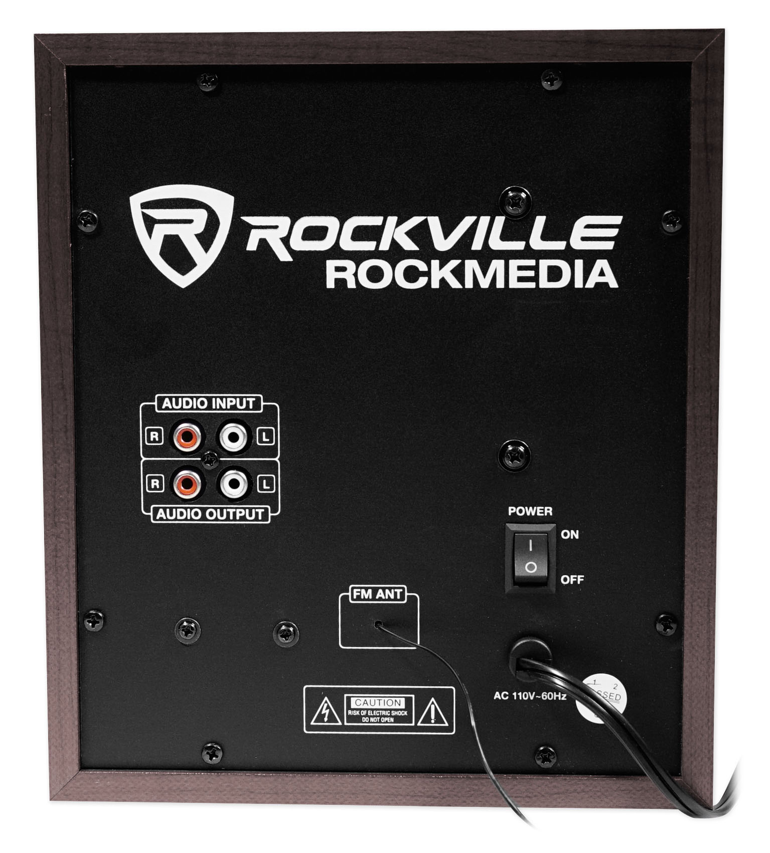 Rockville ROCK MEDIA Bluetooth Bookshelf Speaker System+Sub/USB/SD/FM+Remote - image 4 of 10