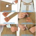 thumbnail image 3 of Unique Bargains Adjustable Chef Apron Cross Back Aprons for Kitchen Cooking Art Painting, Khaki, 3 of 6