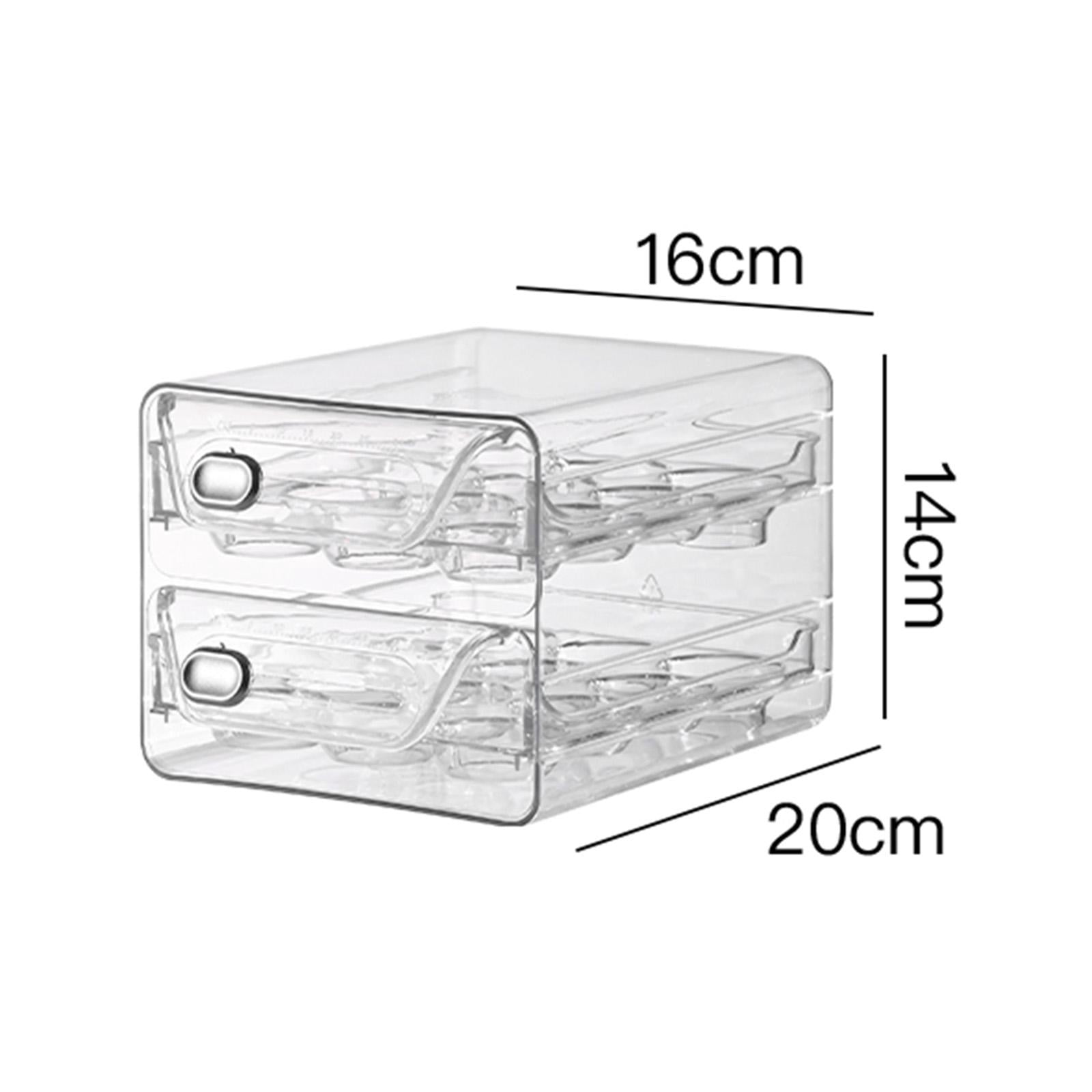 Eggs Organizer Drawer Fridge Egg Drawer Organizer Bins Reusable Stackable Egg Holder Tray Eggs Container for Cupboard Refrigerator Cabinet 24 Grids