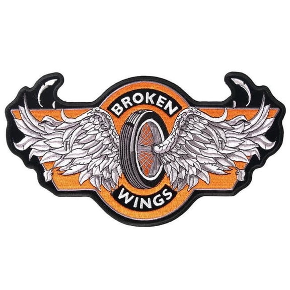 Hot Leathers PPA6180 Broken Wings 4" x 2" Patch 4 Width x 2 Height Inches