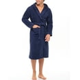 thumbnail image 2 of Notus Hooded Bathrobe for Men Soft Spa Nightgowns 100% Cotton Terry robes for Women - Towel Bathrobe Unisex Terry Cloth Bathrobe, Soft Shower Spa Robe Navy XXL, 2 of 6
