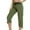 Olive Green, variant on Wyobmus Womens Capris With Multi Pockets Loose Fit Casual Capri Pants Dressy Lightweight Drawstring Waist Baggy Cargo Hiking Pants Olive Green