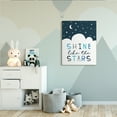thumbnail image 2 of Stupell Industries Shine Like the Stars Phrase Night Sky Clouds,36 x 48,Designed by Elizabeth Tyndall, 2 of 6