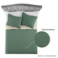 thumbnail image 4 of Mainstays Cotton-Rich T-Shirt Soft Jersey Quilt, King, Reversible, Green Stripe, 4 of 8