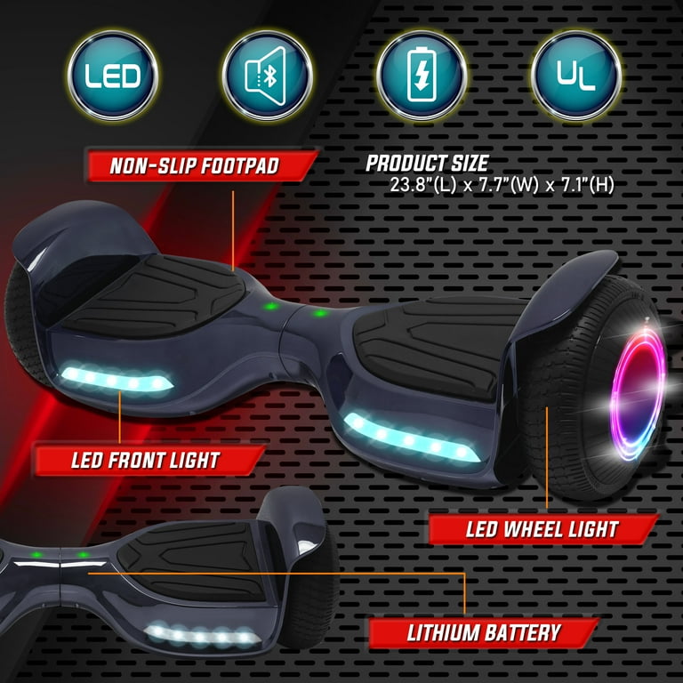 TPS Power Sports Electric Hoverboard for Kids Self Balancing Scooter for Teens with 6.3
