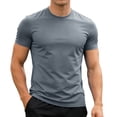 thumbnail image 3 of ibiyuan Mens Running Shirts Athletic Short Sleeve Mens Big and Tall T Shirts Quick-Dry Pullover Tees Upf 50+ Sun Protection Solid Tops Comfort Breathable Performance Tee for Gym Tennis, 3 of 3