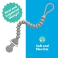 thumbnail image 4 of Carter's Child of Mine Baby Unisex Silicone Pacifier Clip, Grey, 4 of 8