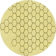 thumbnail image 1 of Ahgly Company Tapis Rond Lavable en Machine Intérieur Transitionnel Jaune Maïs, 8 Pieds Rond, 1 of 7