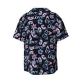 thumbnail image 2 of Wukai Love Butterflies Men's Casual Short-Sleeve Button Down Shirt - Lightweight Summer Dress Shirt for Daily Wear-XX-Large, 2 of 7