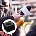 thumbnail image 3 of Milisten 2 Pcs Microphone Portable en ABS Moulé par Injection Forme Carrée Logo Station de Logo (Noir), 3 of 6
