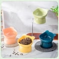 thumbnail image 2 of 4Pcs Cat Bowl Anti Vomiting Raised Cat Bowls Ergonomic Tilted Cat Bowl Expedient, 2 of 6