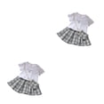 thumbnail image 3 of Sonducket Camiseta de verano para niña, conjunto de con cintura elástica, viaje, senderismo, evento, niños, camisetas de cuello , Kit de ropa, Type9 NO9, 3 of 6
