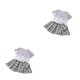 thumbnail image 1 of Sonducket Camiseta de verano para niña, conjunto de con cintura elástica, viaje, senderismo, evento, niños, camisetas de cuello , Kit de ropa, Type8 NO8, 1 of 6