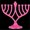 Pink, variant on Nua Collection 59030 Menorah Classic Candle Ivory - 7 in.