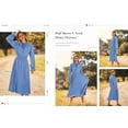 thumbnail image 4 of PRETTYGARDEN Women's Spring Fall Midi Dress Casual Long Sleeve V Neck Swiss Dot Pleated A Line Flowy Dresses, 4 of 6