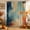 Blue, variant on Blue Teal Orange Shower Curtain, Waterproof Shower Curtains for Bathroom, Chic Abstract Neutral Abstract Aesthetic Washable Fabric Bathtub Curtain Set Bath Decor with 12 Hooks 72"x78"