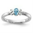 thumbnail image 2 of Auriga Fine Jewelry 925 Sterling Silver Blue Topaz Ring for Women Size- 8, 2 of 6