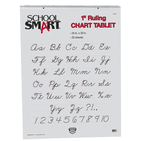 School Smart Chart Tablet  24 x 32 in  25 Sheets  1 in Ruled