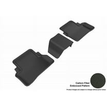 3D MAXpider 2017-2023 Fits Mercedes-Benz E Class W213 Sedan Kagu 2nd Row Black Carbon Fiber Embossed Pattern Floor Mat L1MB08821509