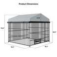 thumbnail image 4 of Aukfa 6.6'L x 6.6'W Metal Large Dog Kennel, Outdoor Pet Pens Animal Run Coop Fence with Roof Cover, 4 of 8