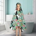 thumbnail image 6 of Boston Terrier Floral Flowers Hooded Bath Towel，50"x30" for Ages 3 To 12 Kids, Quick Dry Lightweight Soft Microfiber Hood Beach Towel Cover Up for Kids, 6 of 7