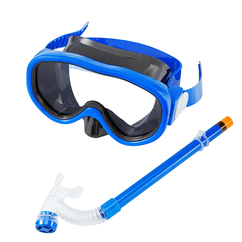 1/2x Snorkel Set Adult Youth Snorkeling Gear Dry Top Frameless Mask Diving Tube 