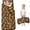 Camo and Deer Brown Pattern, variant on Camo and Branch Green Pattern Teens Toddler Nap Mat with Pillow, Sleeping Mat Bag for Preschool Daycare 59"x22"