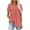 Pink, variant on Fnooota Short Sleeve Tops for Women, V Neck Summer Pleated Front Workout Women's T-shirts Khaki Size S-2XL
