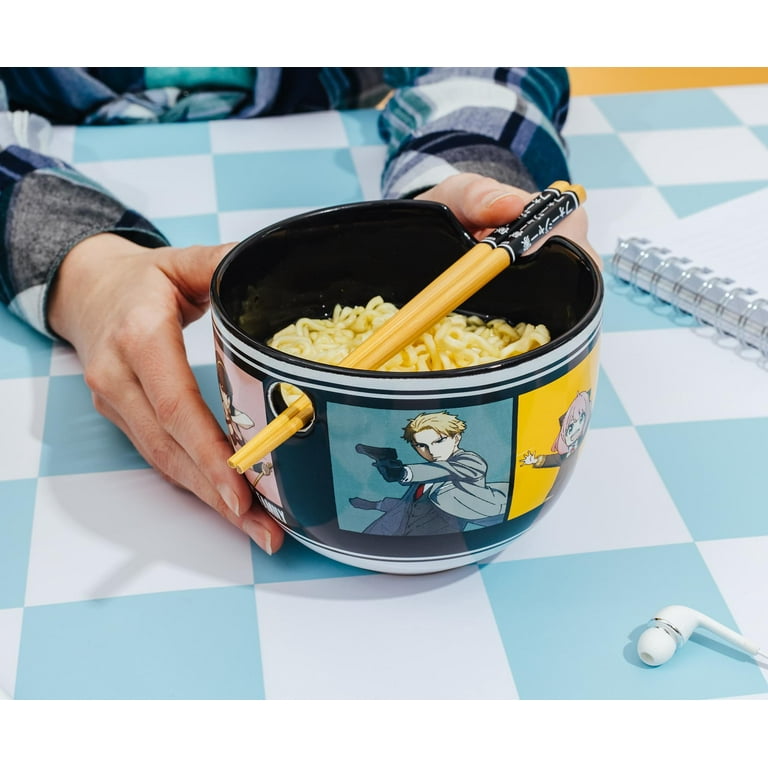Spy x Family Character Grid 20-Ounce Ramen Bowl and Chopstick Set