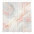 thumbnail image 4 of Ambesonne Pink Shower Curtain, Art Marble Print Dreamy Lines, 69"Wx84"L, Blush Pale Cadet Blue, 4 of 4
