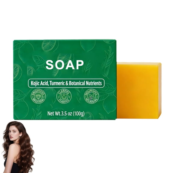 Turmeric Lemon Cleansing Soap – For Face & Body, Helps Support Even-Looking Skin, Nourishes & Clarifies, for Dry & Oily Skin, 100g(1PC)