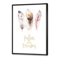 thumbnail image 3 of Designart 'Multicolored Boho Art Feathers Follow Your Dreams' Bohemian & Eclectic Framed Canvas Wall Art Print, 3 of 5
