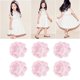 thumbnail image 2 of 18pcs Small Applique Patch 3D Beading Flower Sequin Embroidered Lace Fabric Sew on Wedding Dress Cloth Accessory (Pink), 2 of 4
