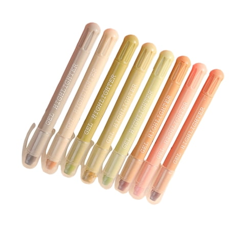 8x Highlighter Markers Gel Highlighter Pen Fluorescent Pen Aesthetic Highlighters Bible Highlighter Set for Scrapbooking