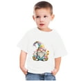 thumbnail image 4 of Edvintorg Toddler Easter Tops Kids Clothes Boys Girls Fashion Cute Easter Dwarf Print Round Neck Print Short Sleeve Tops 3-14Years Children's Clothing, 4 of 4