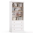 thumbnail image 6 of 71" Tall Farmhouse Pantry Cabinet,Large Storage Cabinet with 3 Drawers ,Kitchen Cabinets with Adjustable Shelves for Pantry,Dining Room,Living Room,White,2 Pcs, 6 of 9