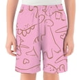 thumbnail image 2 of REDARER Boys' Doodle Dinosaur Print Shorts Summer Casual Elastic Waist Comfortable Beach Play Shorts for Toddler to ,13-14 Years, 2 of 3