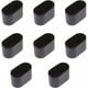 thumbnail image 1 of Pack de 8 Tapas Ovaladas para Patas de Mesa o Silla, Goma Suave, Antirrayas, 40 x 20 mm, Negro, -, 1 of 5