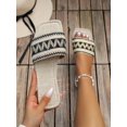 thumbnail image 1 of Summer Colorful Embroidery Flat Sandals, Vintage Beaded Flip Flops, 1 of 4