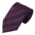 thumbnail image 2 of Jacob Alexander Boys' Prep Solid Color Tonal Stripe Neck Tie - Plum, 2 of 2