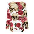 thumbnail image 5 of Karymi Shirts for Women Halloween Full Print Raglan Long Sleeve Tunic Tee, Casual Scoop Neck Loose Pullover Womens Tops, 5 of 5