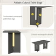 thumbnail image 6 of Harper & Bright Designs Farmhouse Wood Dining Table Set for 6 with 6 Upholstered Chairs, Rectangular Dining Table with Cutout Table Legs for Kitchen, Gray, 6 of 17