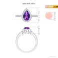 thumbnail image 4 of ANGARA Natural 1.05 Ct. Amethyst with Diamond Halo Ring in 14K White Gold for Women (Ring Size: 4), 4 of 9